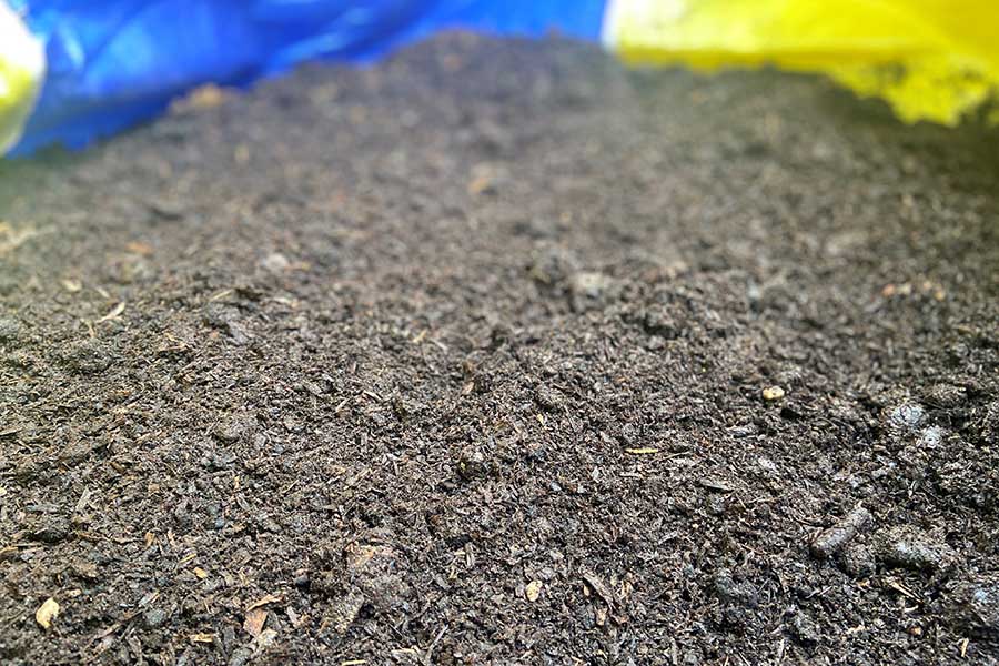 Rich mushroom compost in bulk bags at Oxford Garden Centre