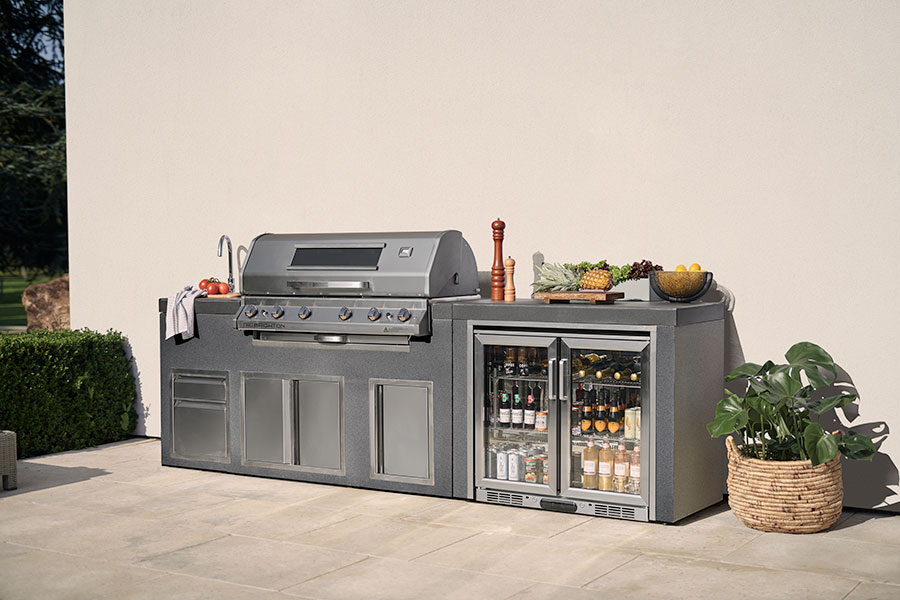 Kettler Neo full outdoor kitchen with sink grill and fridge